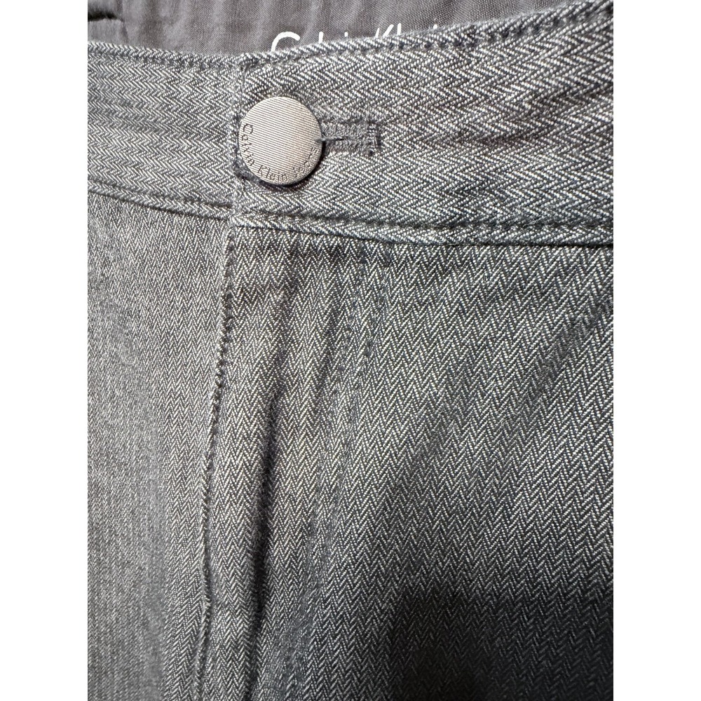 Calvin Klein Jeans Mens Jeans‎ 34x32 Gray Herringbone Straight Leg Denim Cotton